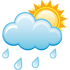 Częściowe zachmurzenie, po południu przelotne opady. Temperatura 11/18 °C.